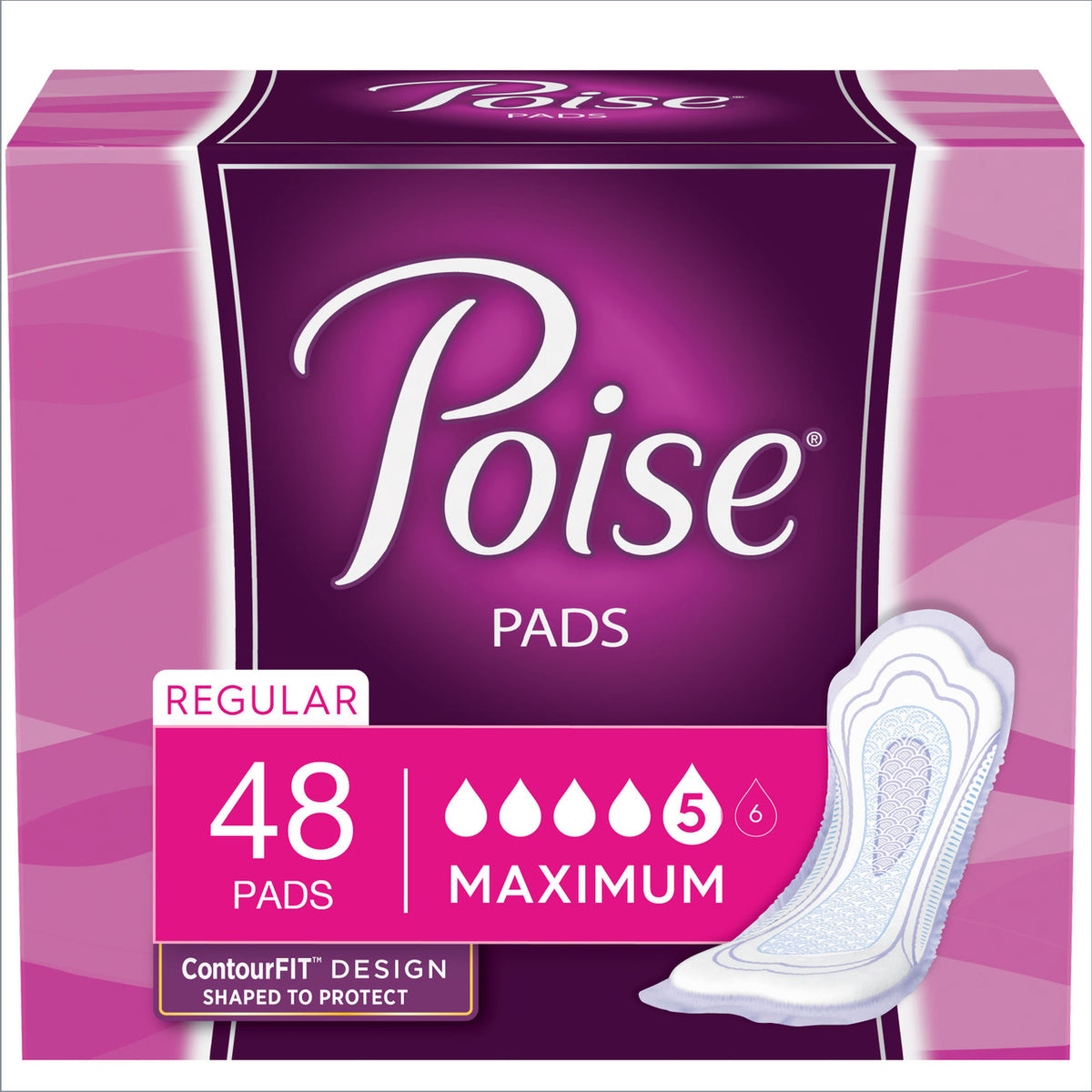 Depend Poise UltraWidth Side Shields Maximum Super-absorbent Discreet and portable 12.20" Long