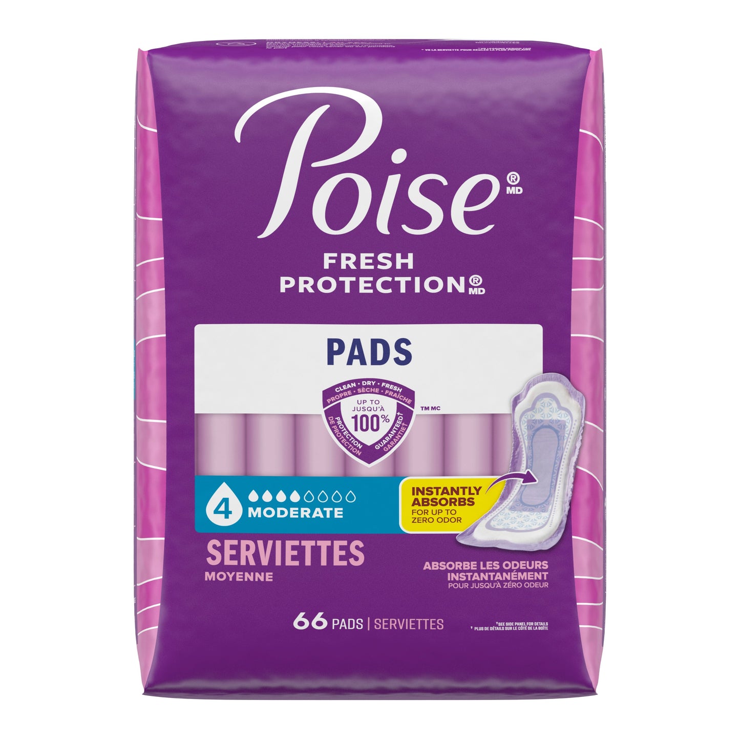 Poise Pad Moderate Absorbency 11"