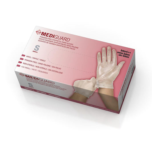 Mediguard Vinyl Synthetic Exam Gloves - CA Only Glove Pf S