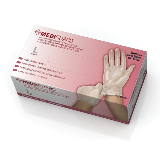 Mediguard Vinyl Synthetic Exam Gloves - CA Only Powder-Free