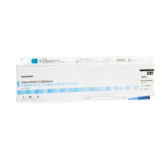 McKesson Uncoated PVC Urethral Catheter, Coudé Tip