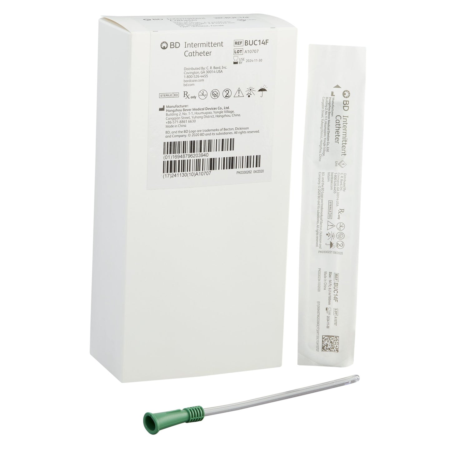 BD™ Uncoated PVC Urethral Catheter, Straight Tip