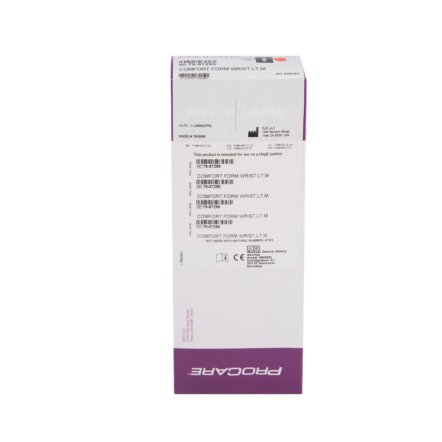 ProCare® ComfortForm™ Wrist Brace with Palmar Stay, Left-Hand