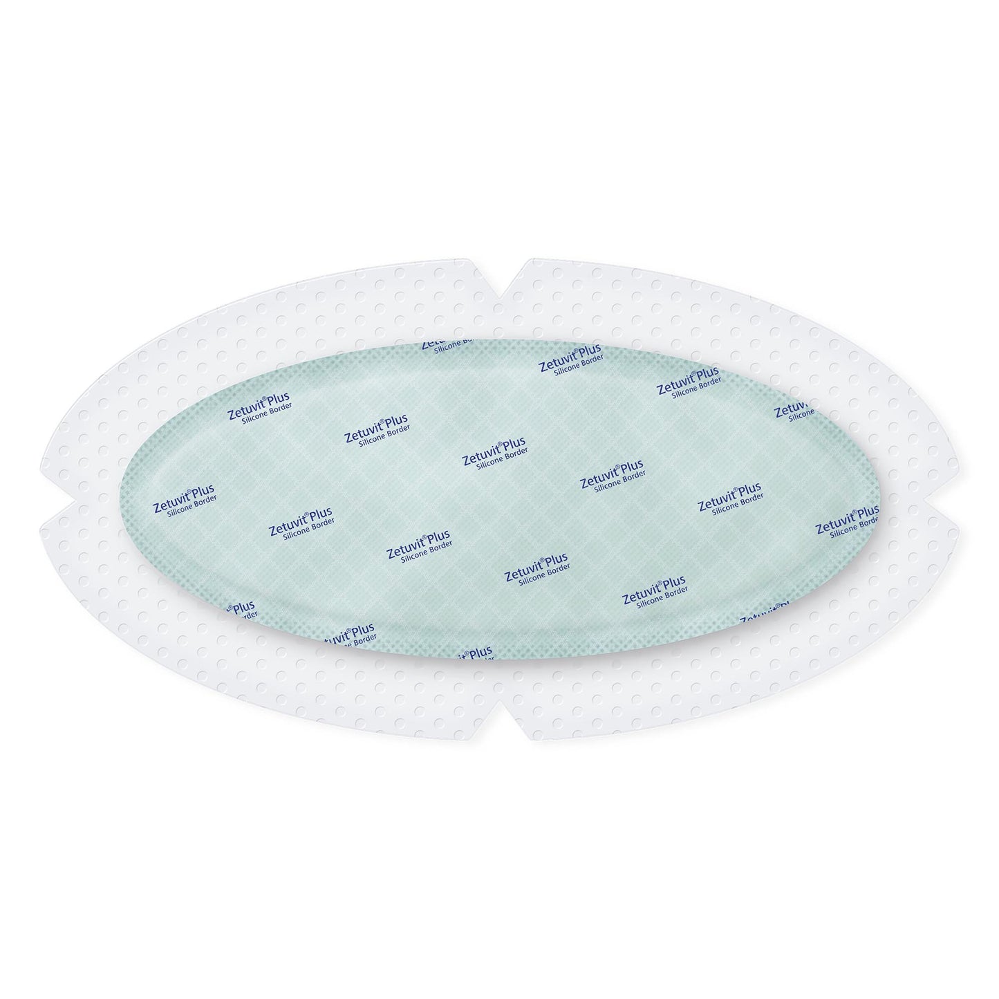 Zetuvit® Plus Silicone Border Super Absorbent Dressing, 4.7 x 9 Inch Oval
