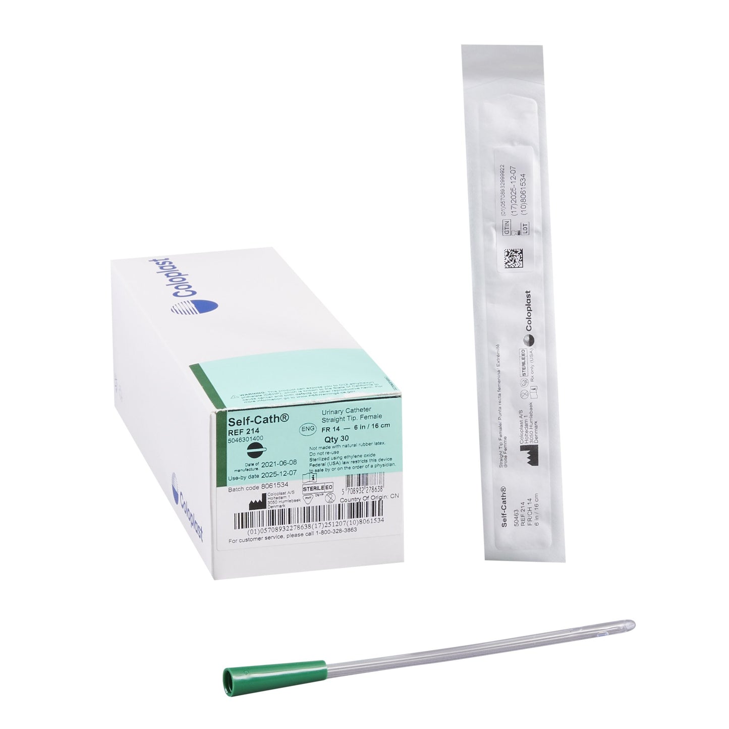 Self-Cath® Female Urethral Catheter, 14 Fr