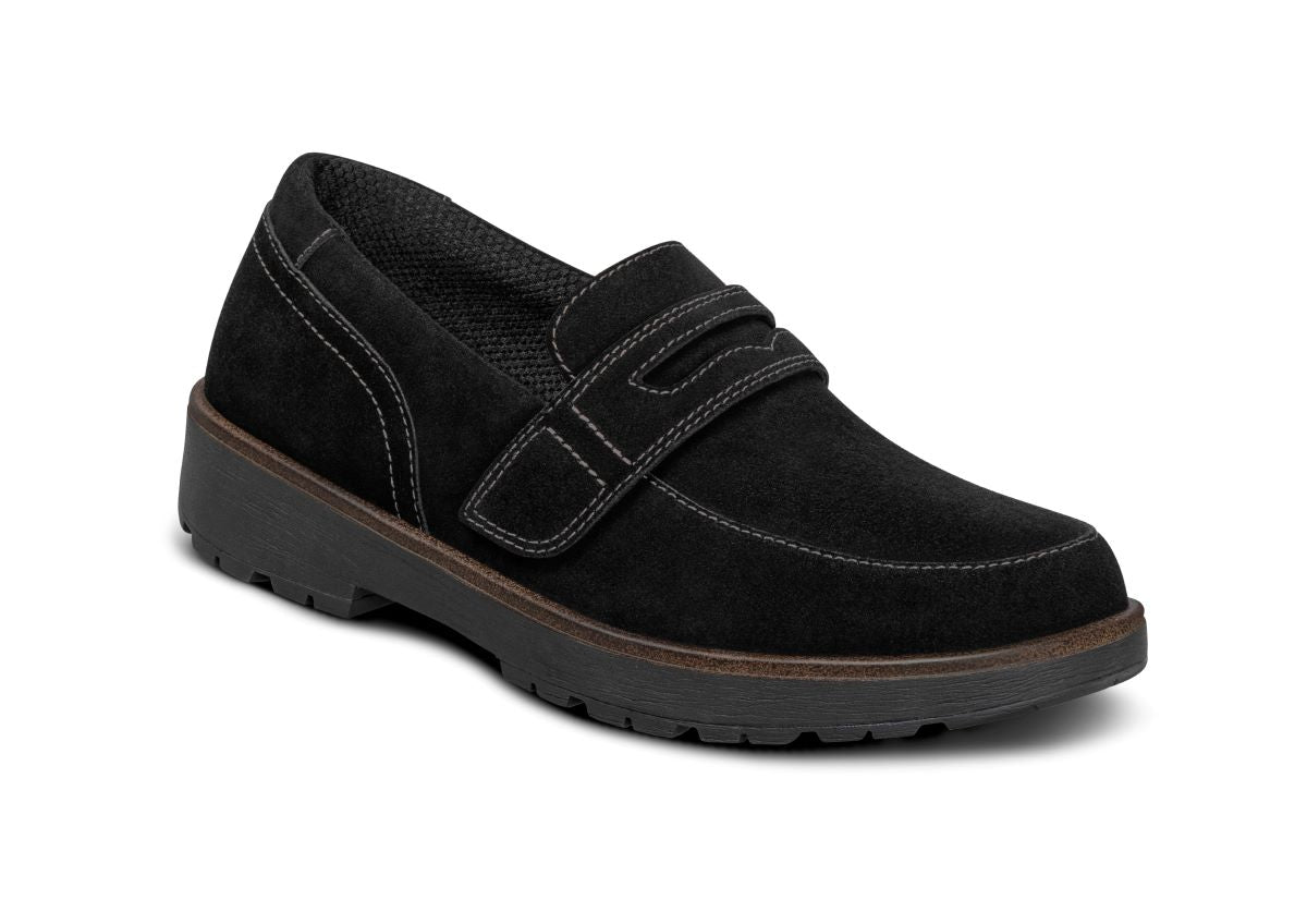 Shelly Women's Loafers, Black, angle view