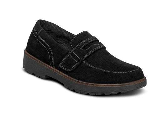 Shelly Women's Loafers, Black, angle view