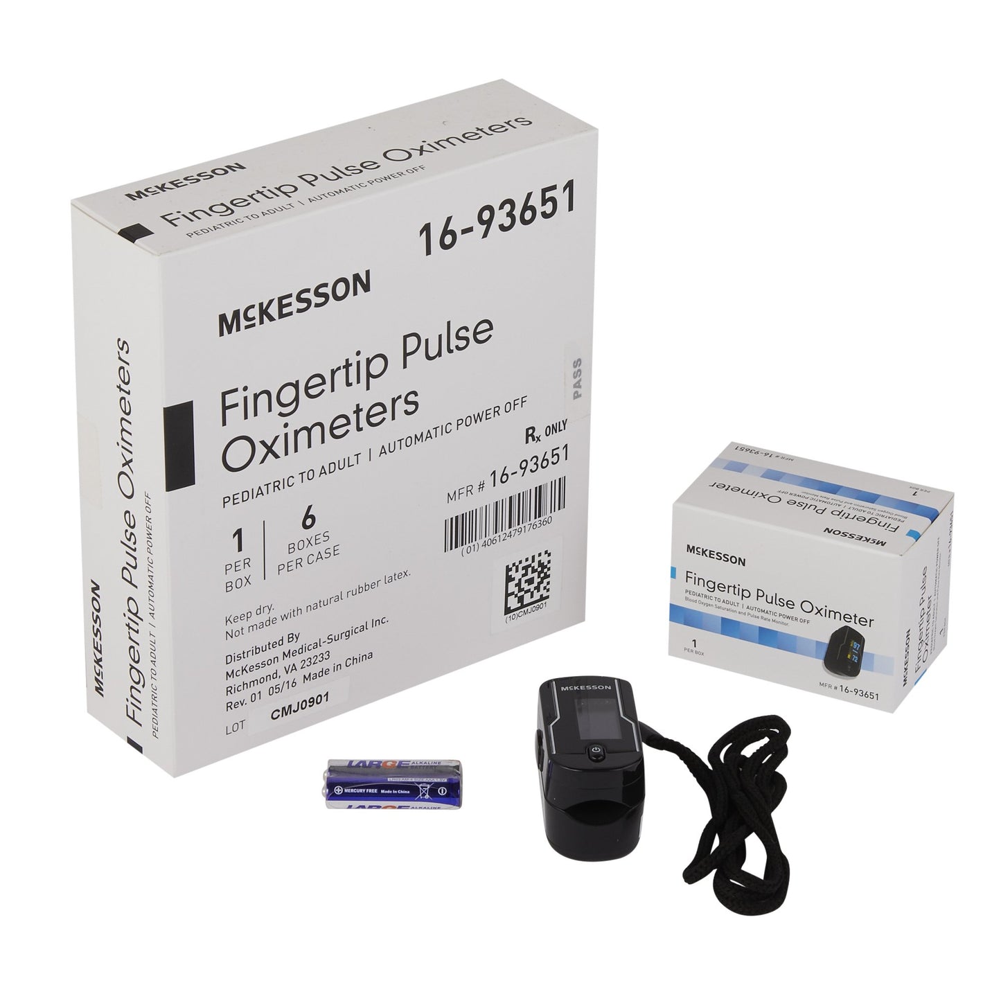 McKesson Fingertip Pulse Oximeter without Connectivity, Battery Operated