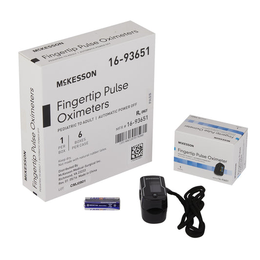 McKesson Fingertip Pulse Oximeter without Connectivity, Battery Operated