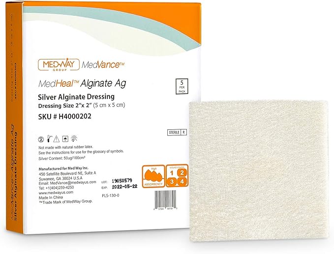 CuraVance Silver Alginate Dressing Pad