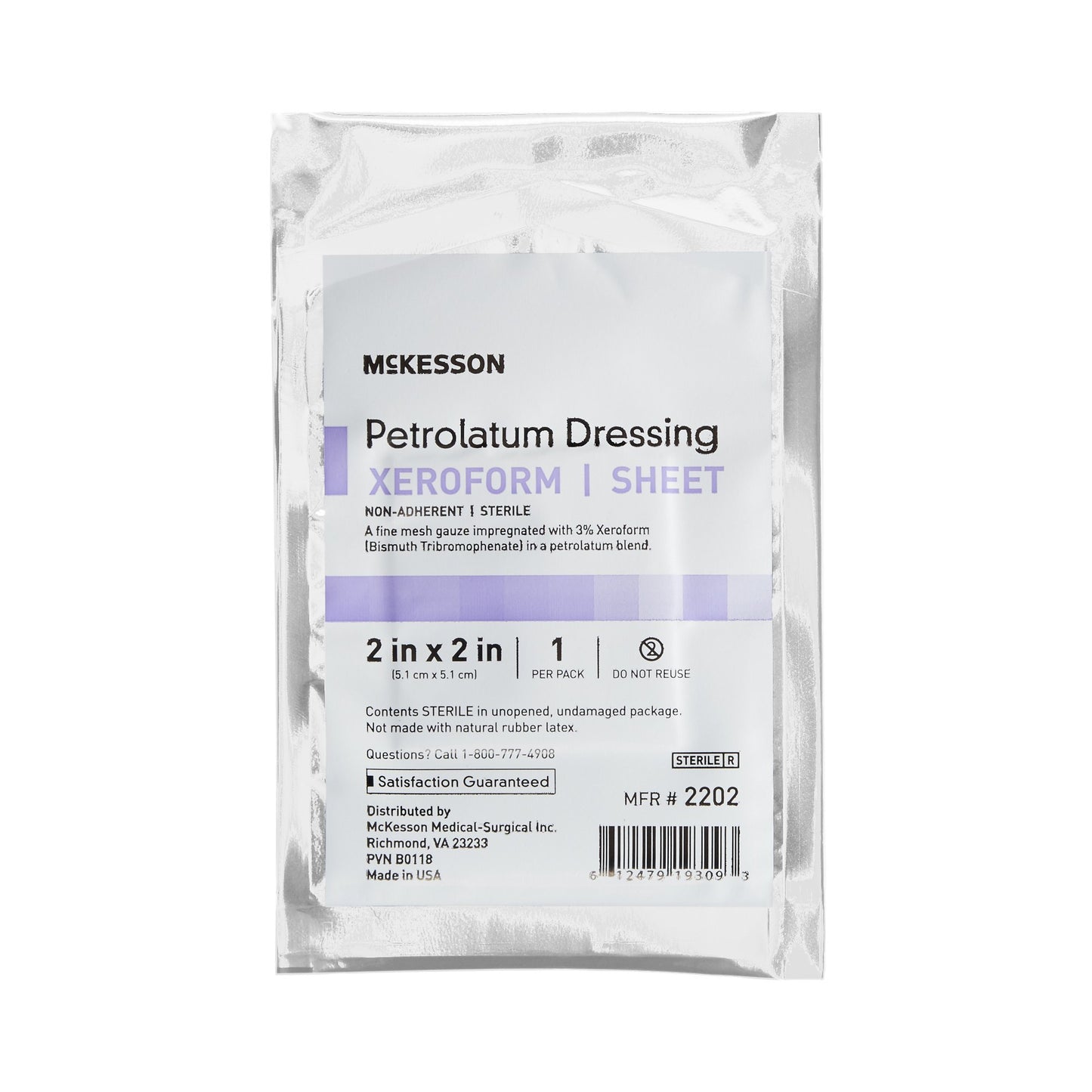 McKesson Xeroform Petrolatum Impregnated Dressings, 2 x 2 Inch