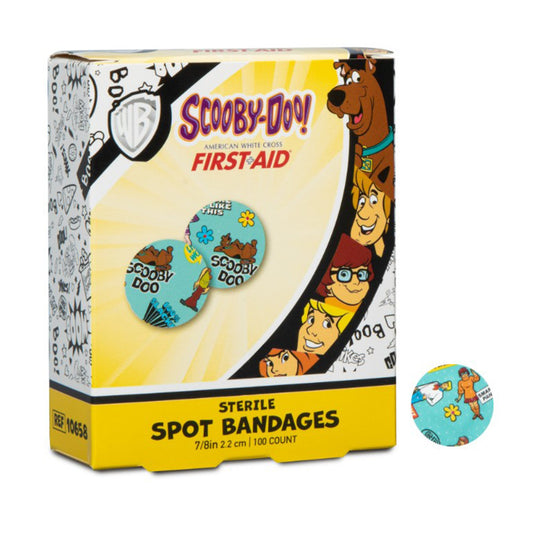 American® White Cross Stat Strip® Scooby-Doo Adhesive Spot Bandage, 7/8-Inch