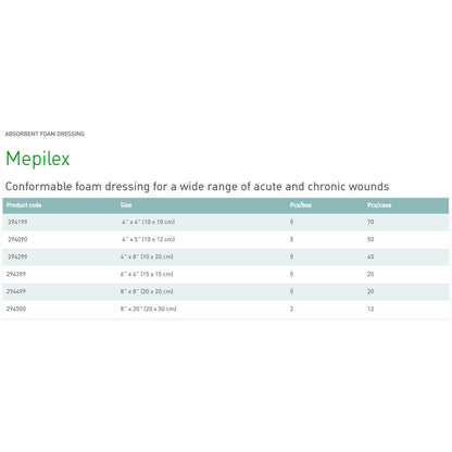 Mepilex® Silicone Adhesive without Border Silicone Foam Dressing