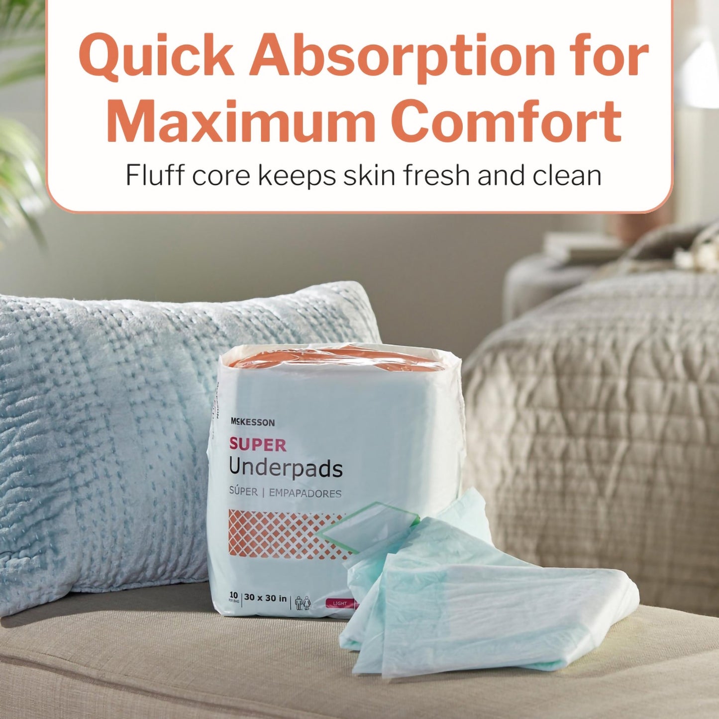 McKesson Super Moderate Absorbency Underpad