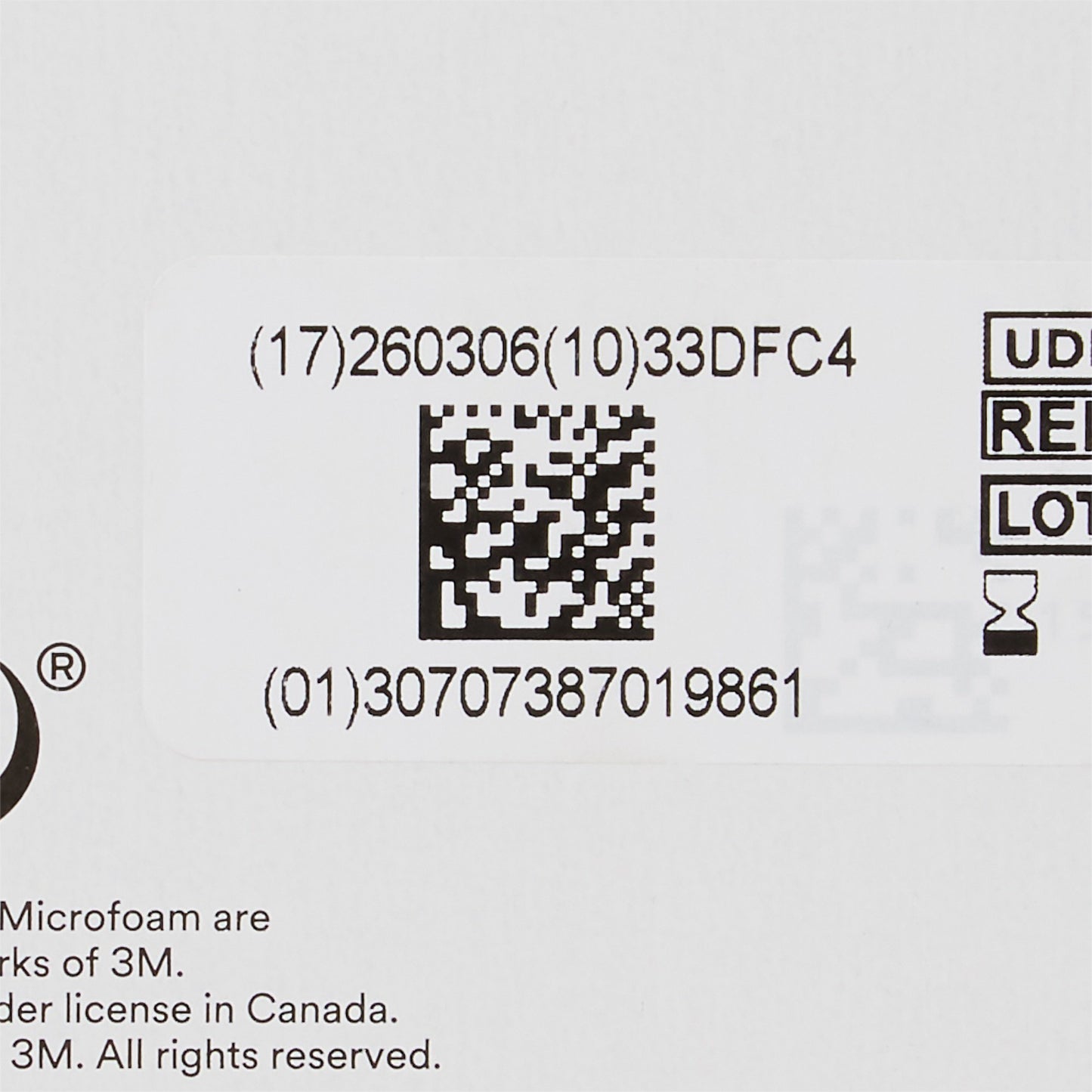 3M™ Microfoam™ Foam / Acrylic Adhesive Medical Tape, White