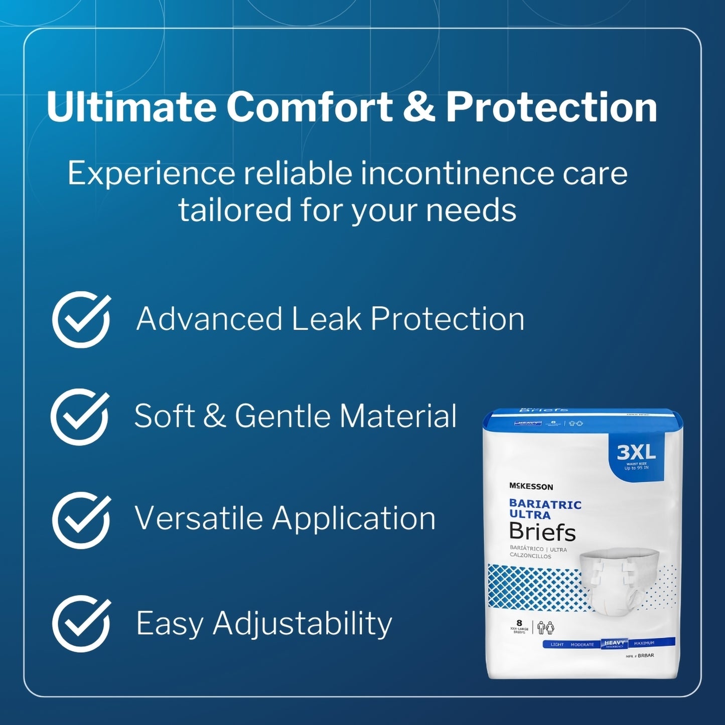 McKesson Ultra Heavy Absorbent Incontinence Brief, Bariatric