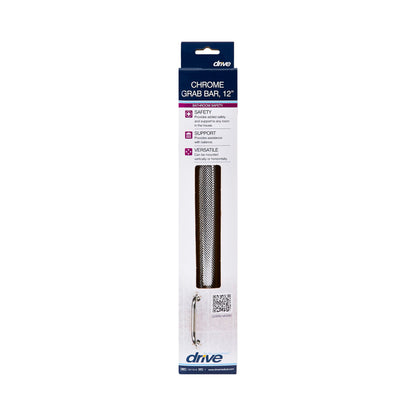 Drive™ Chrome Knurled Grab Bar, 12 Inch