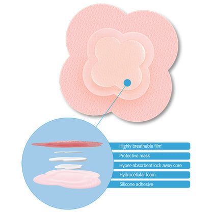 Allevyn Life Silicone Adhesive with Border Silicone Foam Dressing, 5-3/4 x 5-3/4 Inch