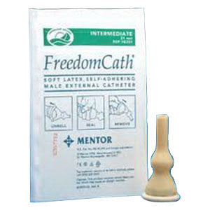 Freedom Cath Latex Self-Adhering Male External Catheter with Collection Pouch