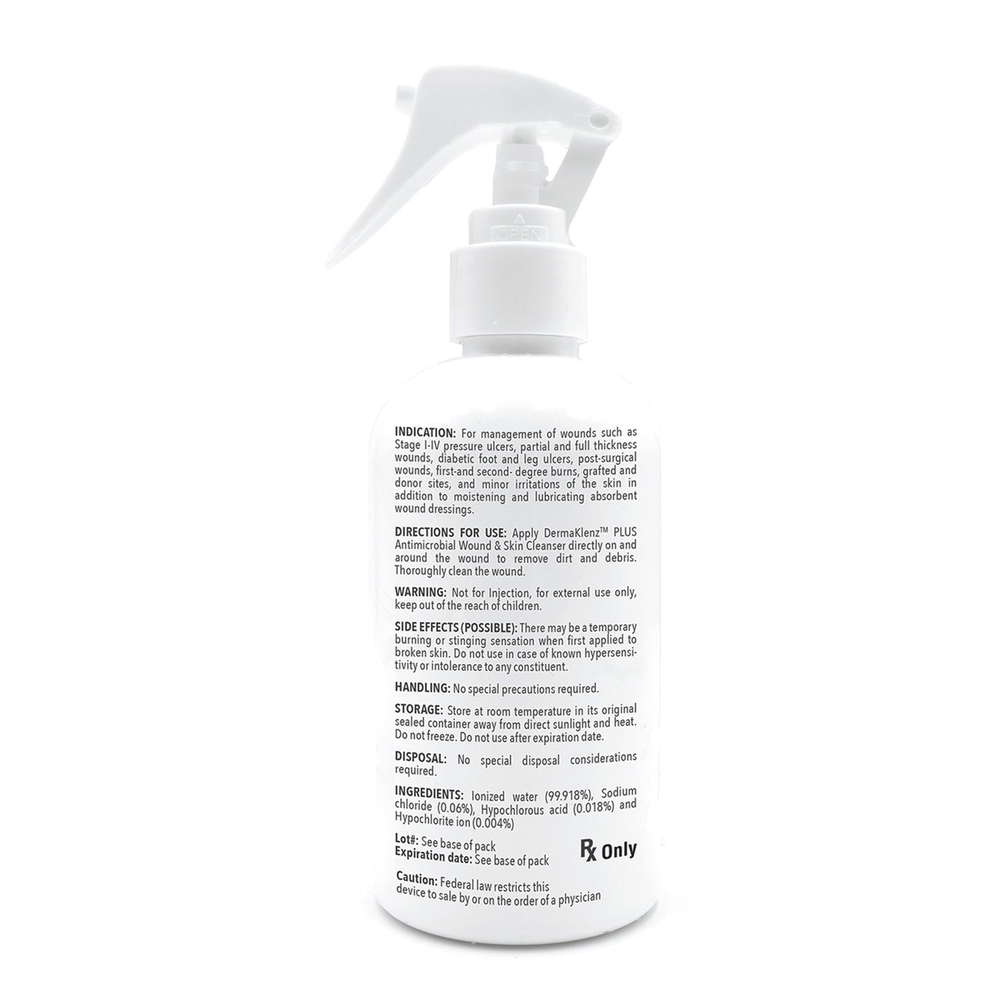 DermaRite®'s DermaKlenz PLUS Wound Cleanser - Spray Bottle, 8 oz.