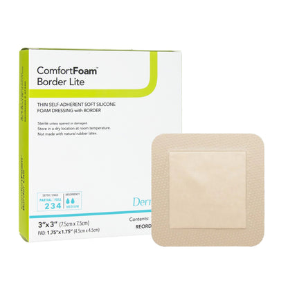 ComfortFoam™ Border Lite Thin Bordered Foam Wound Dressing