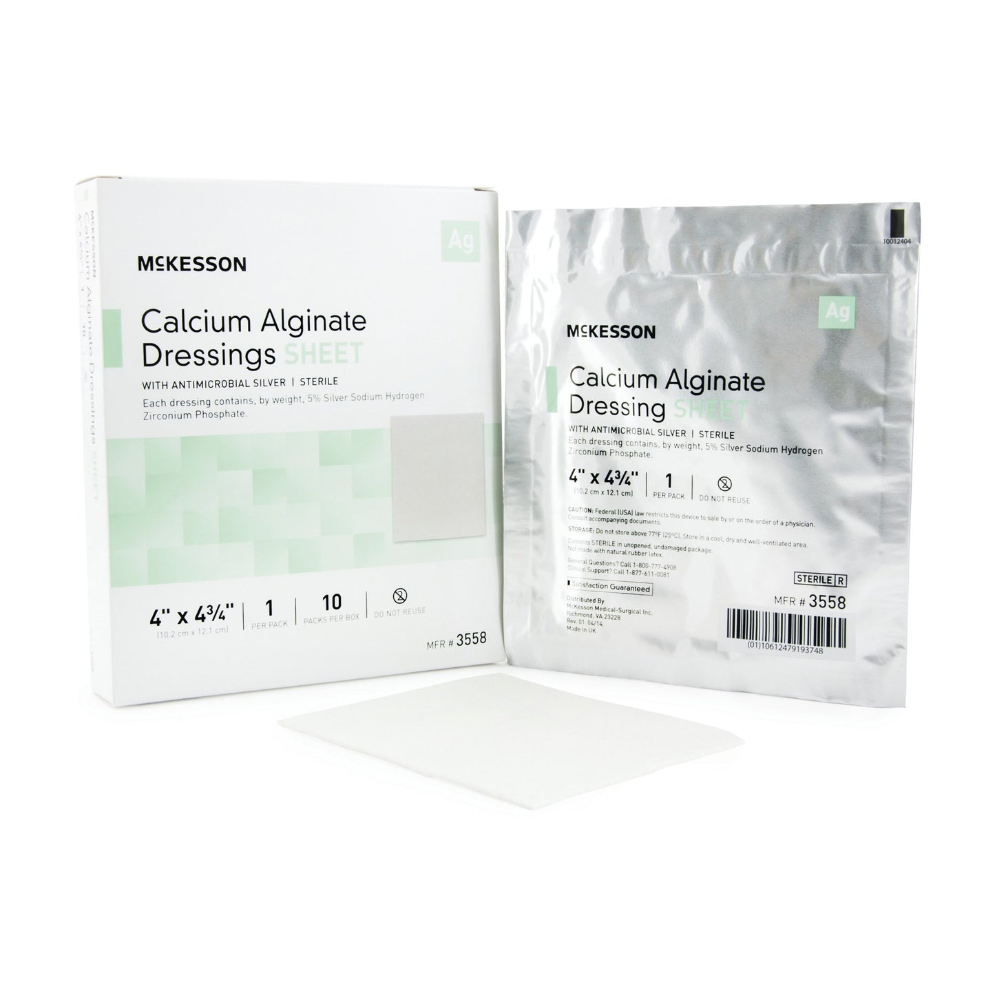 McKesson Silver Calcium Alginate Dressing