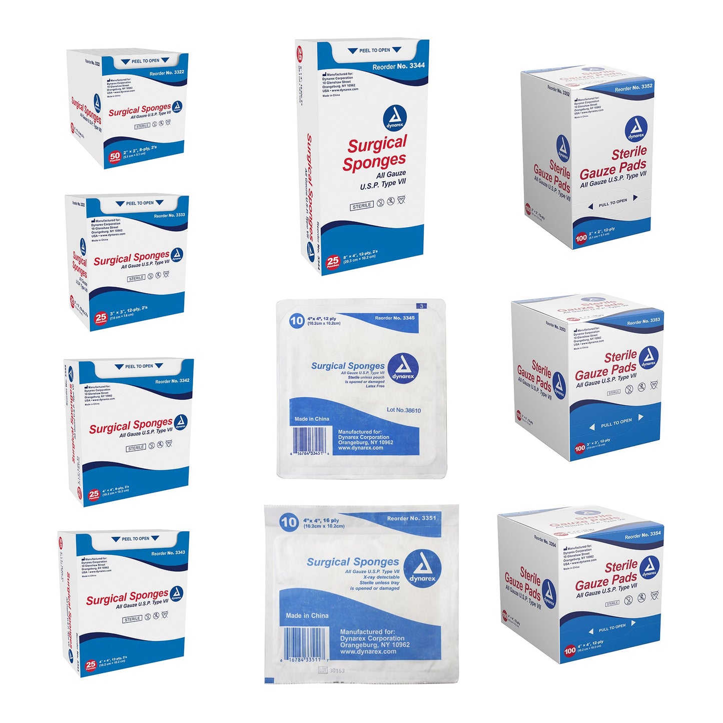 Dynarex® Gauze Sponge, 2 x 2 Inch