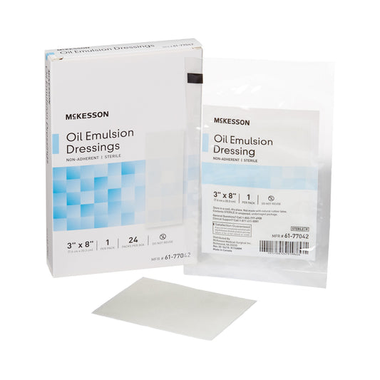 McKesson Oil Emulsion Impregnated Dressing, 3 x 8 Inch
