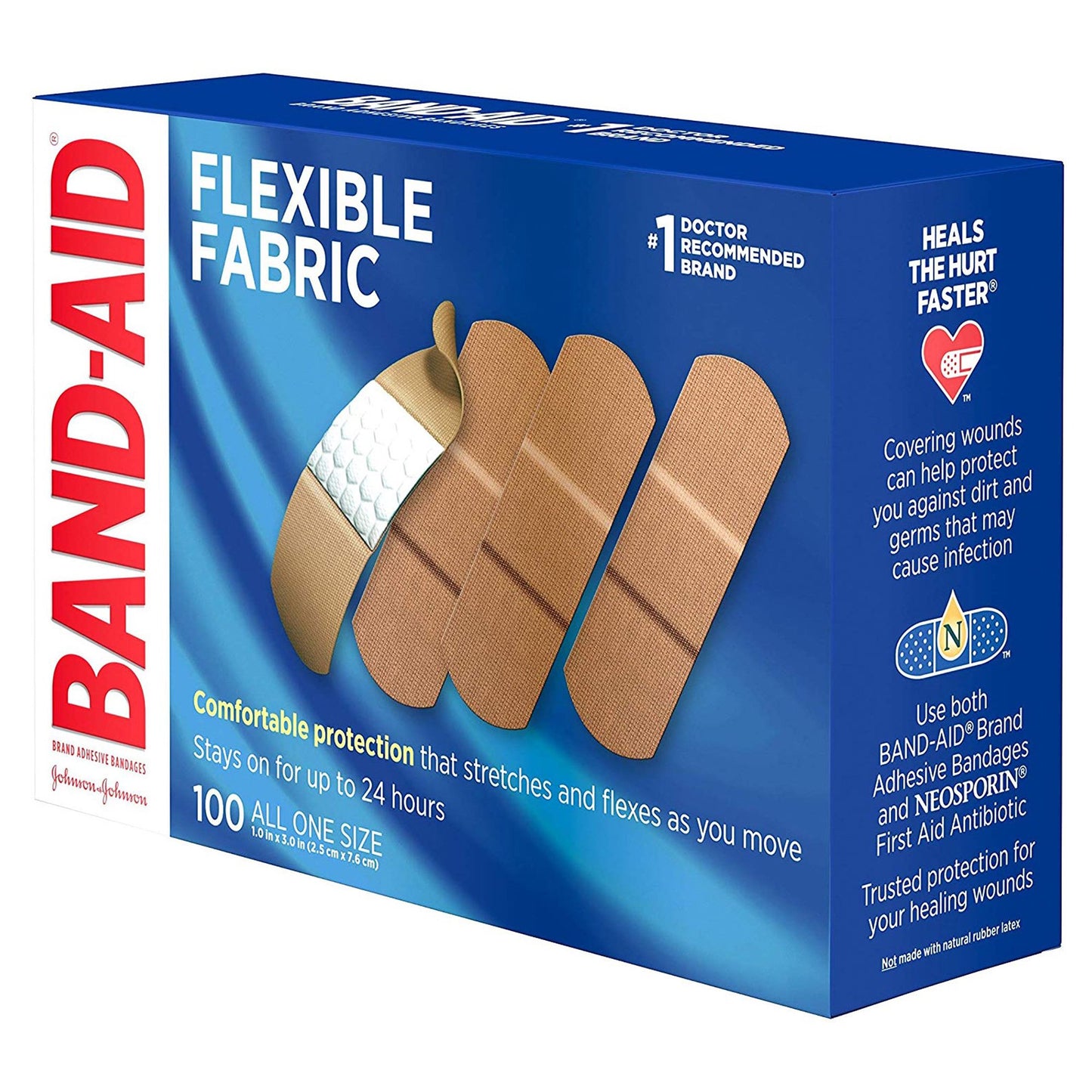 Kenvue - Band-Aid® Flexible Fabric Tan Adhesive Strip, 1 x 3 Inch