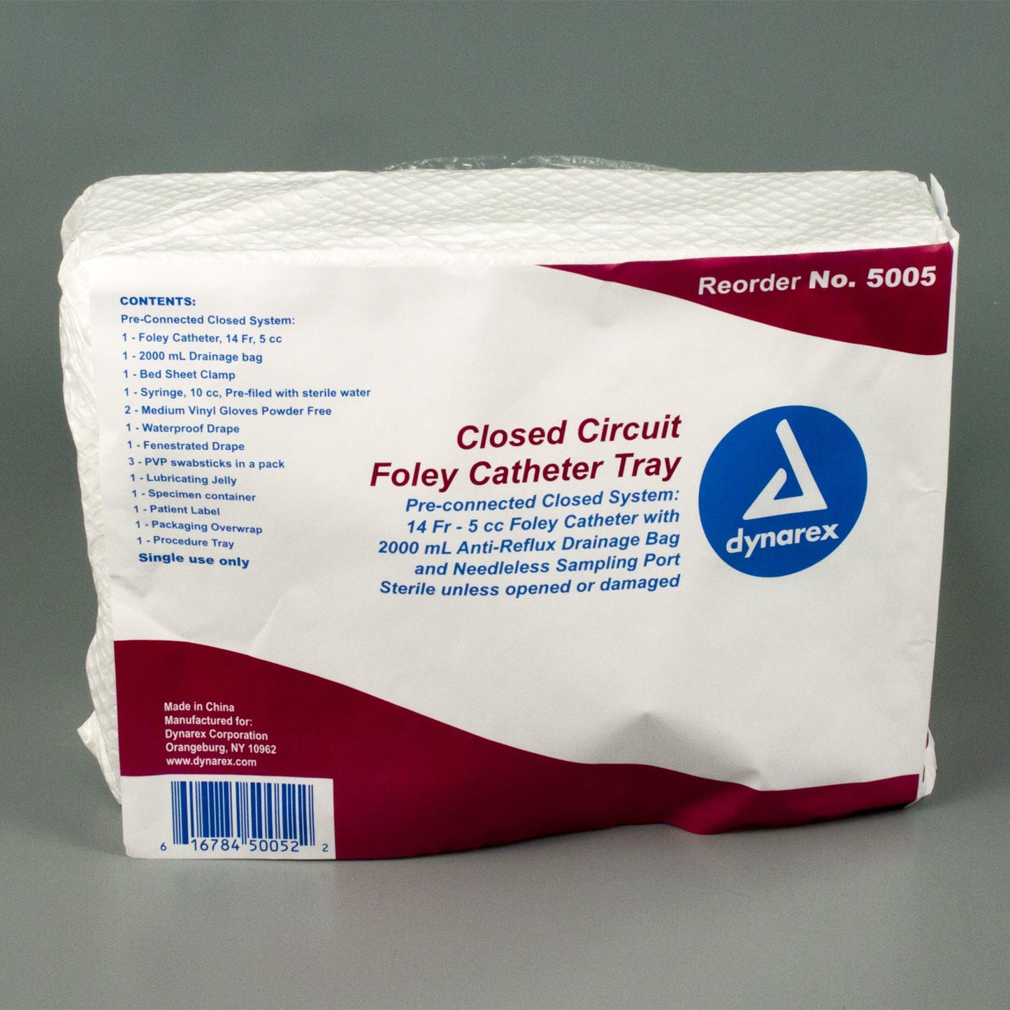 Dynarex® Closed Circuit Catheter Tray, Foley