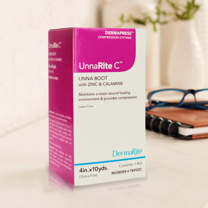 UnnaRite C™ Unna Boot with Calamine and Zinc Oxide, 4 Inch x 10 Yard