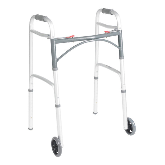 McKesson Junior Aluminum Folding Walker, 25 – 32-1/4 Inch Height