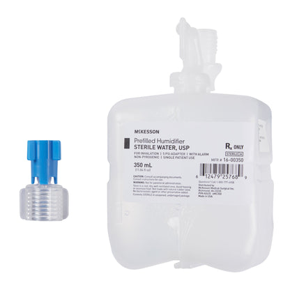McKesson Humidifier Bottle with Adapter Prefilled 350mL For Inhalation 16-00350