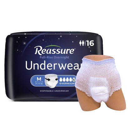 Reassure® Full-Rise Overnight Absorbent Underwear, Heavy Absorbency