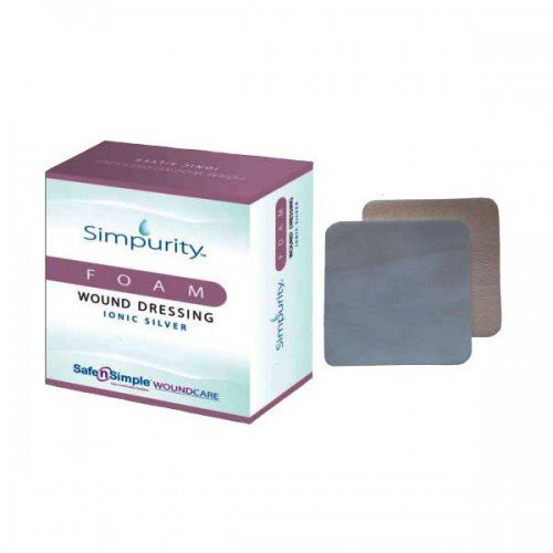 Simpurity™ Silver Foam Dressing, 4 x 5 Inch