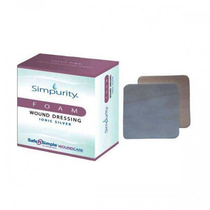 Simpurity™ Silver Foam Dressing, 4 x 5 Inch