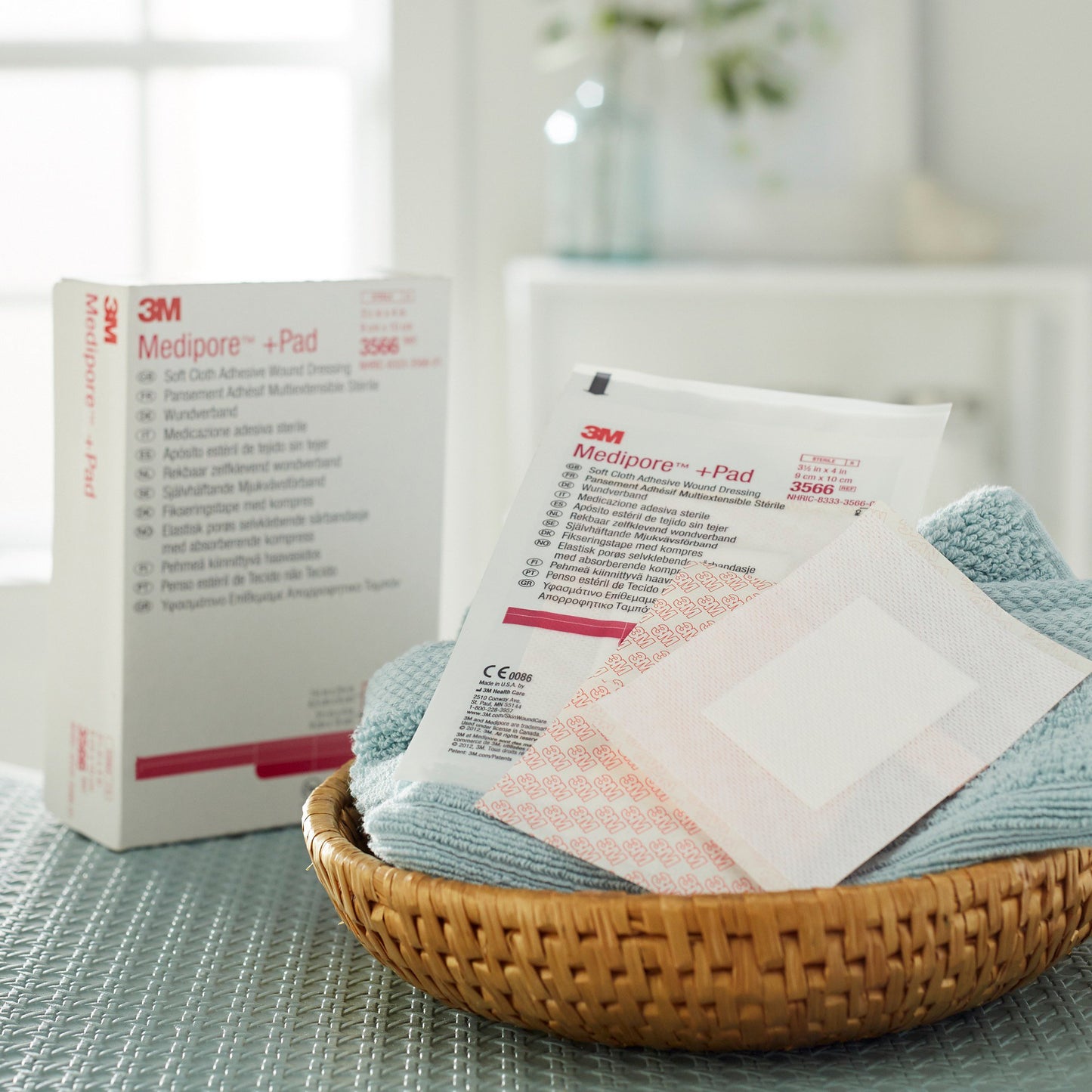 3M™ Medipore™ +Pad Soft Cloth Dressings, 3-1/2 x 4 Inch