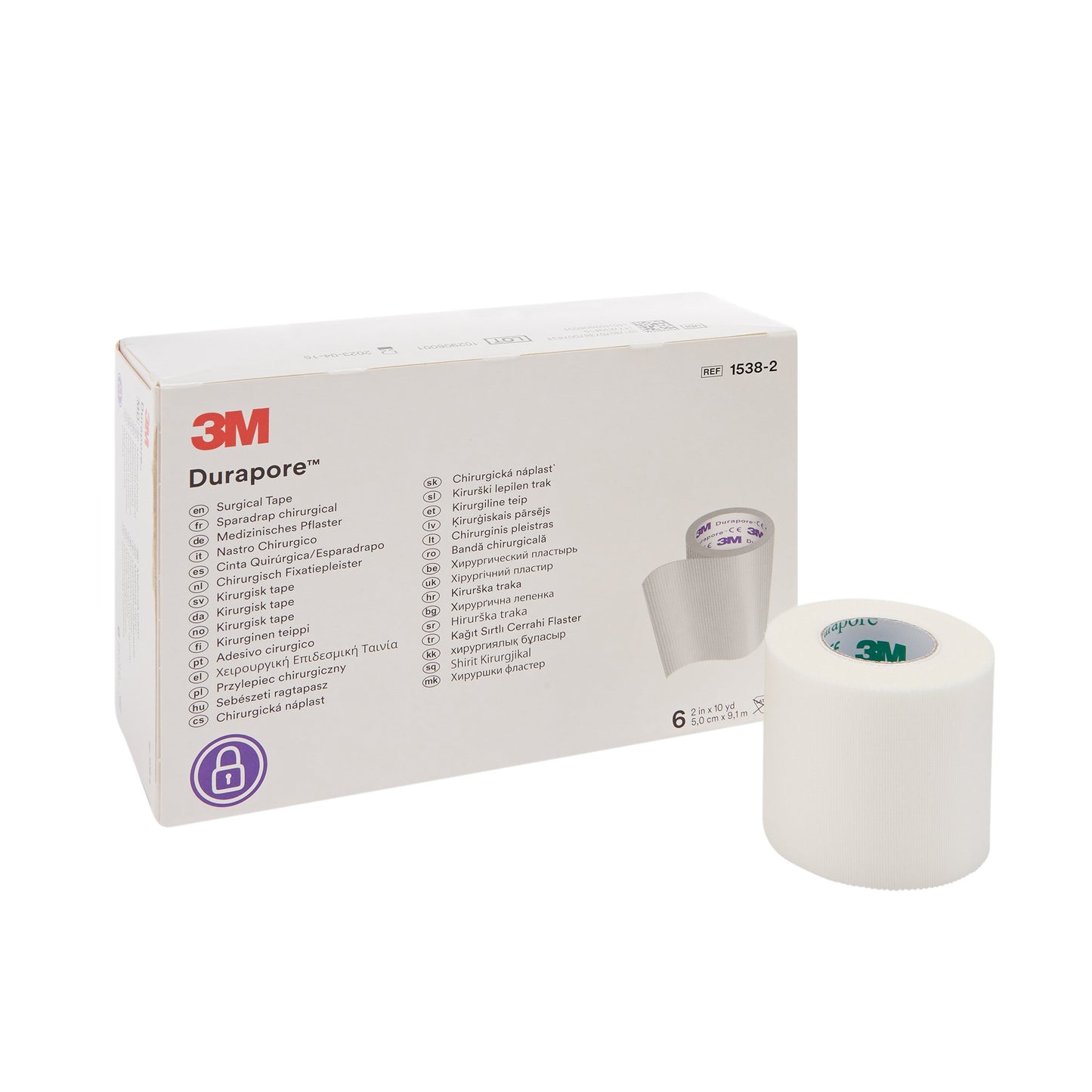 3M™ Durapore™ Silk-Like Cloth Medical Tape, White