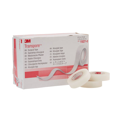 3M™ Transpore™ Plastic Medical Tape, 1/2 Inch x 10 Yard