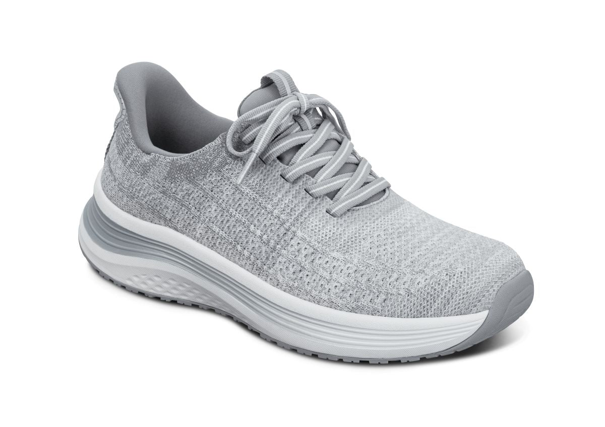Nira Women's Hands-Free Athletic Shoes, Grey, angle view