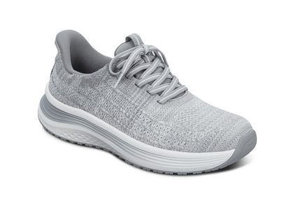 Nira Women's Hands-Free Athletic Shoes, Grey, angle view