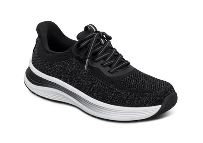 Nira Women's Hands-Free Athletic Shoes, Black, angle view