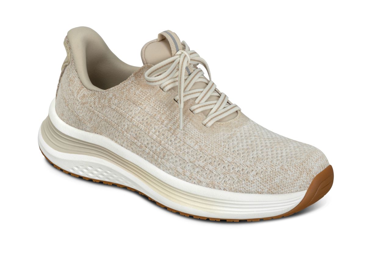 Nira Women's Hands-Free Athletic Shoes, Blonde/Tan, angle view