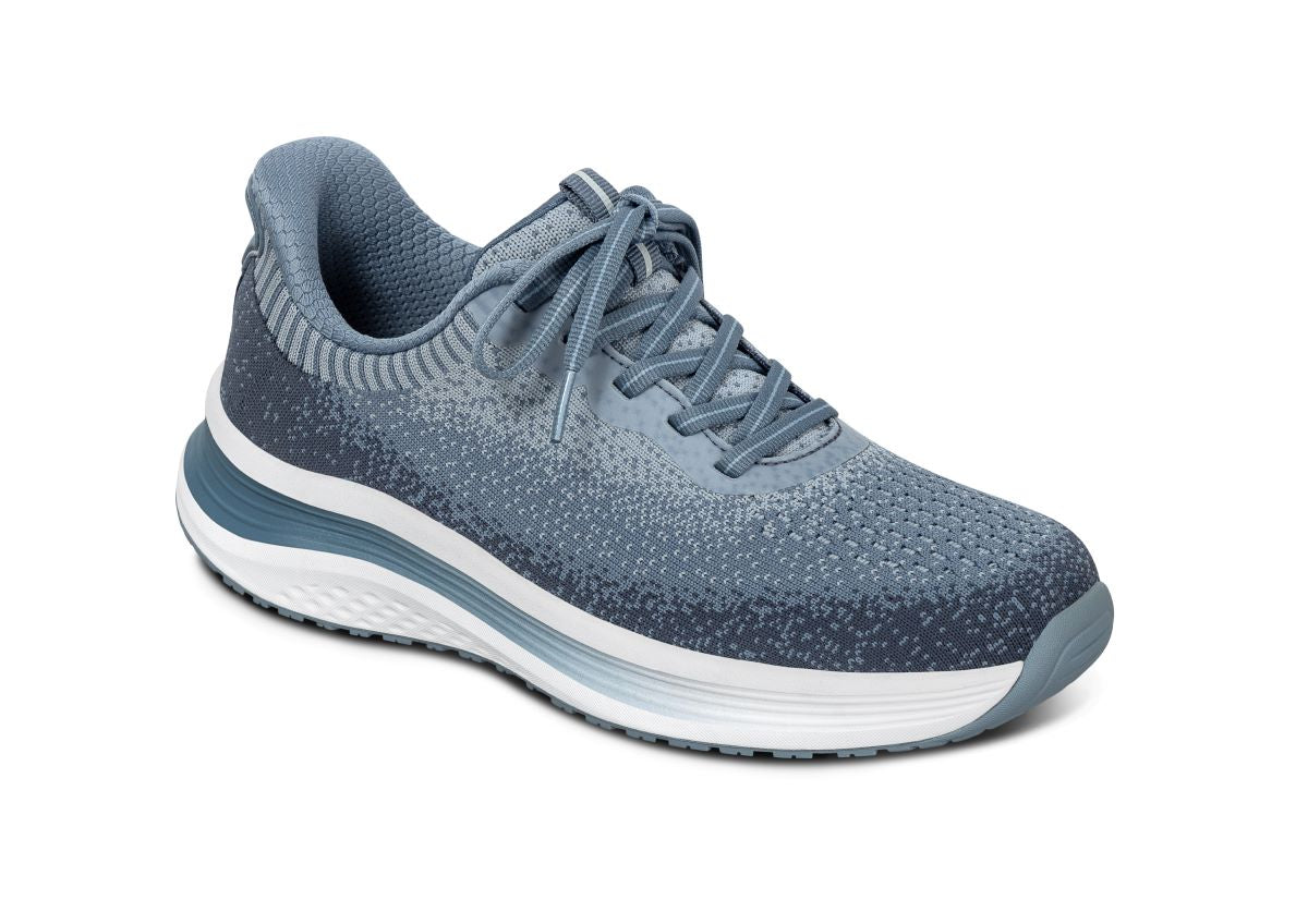 Nira Women's Hands-Free Athletic Shoes, Slate Blue, angle view