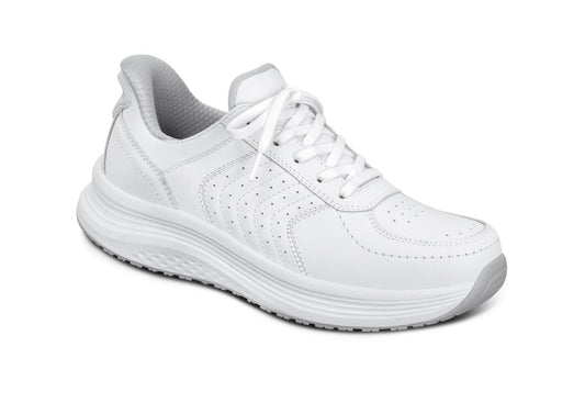 Roam Women's Hands-Free Stability Shoes, White, angle view