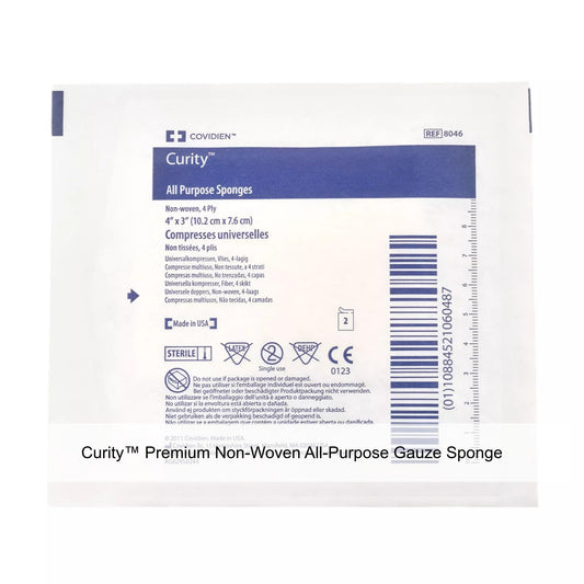 Curity All Purpose Non-Woven Sponge Sterile 2's 4-Ply 3" x 4"