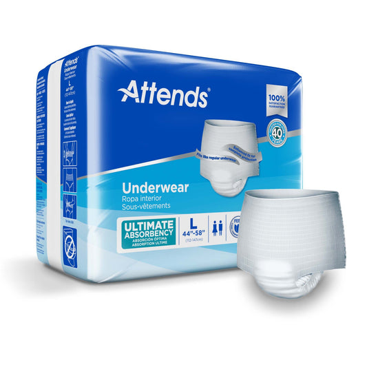 Attends Advanced Underwear Large 44" to 58" 170 to 210 LBS