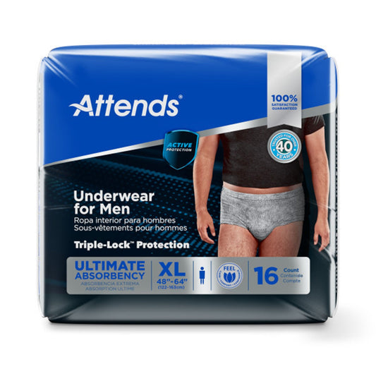Attends Men's Underwear X-Large 58" - 64"