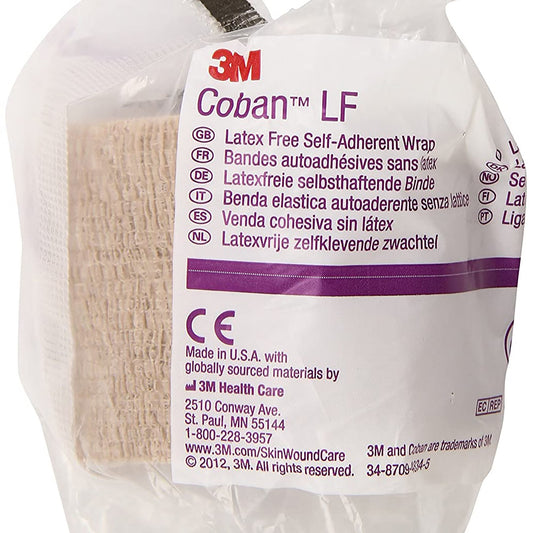 Coban Non-Sterile Self-Adherent Wrap 2" x 5 Yards Tan - Temporary Replacment for 8820815