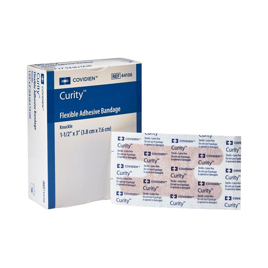 Curity Adhesive Fabric Knuckle Bandage 1-1/2" x 3" Pad Size 1" x 7/8"